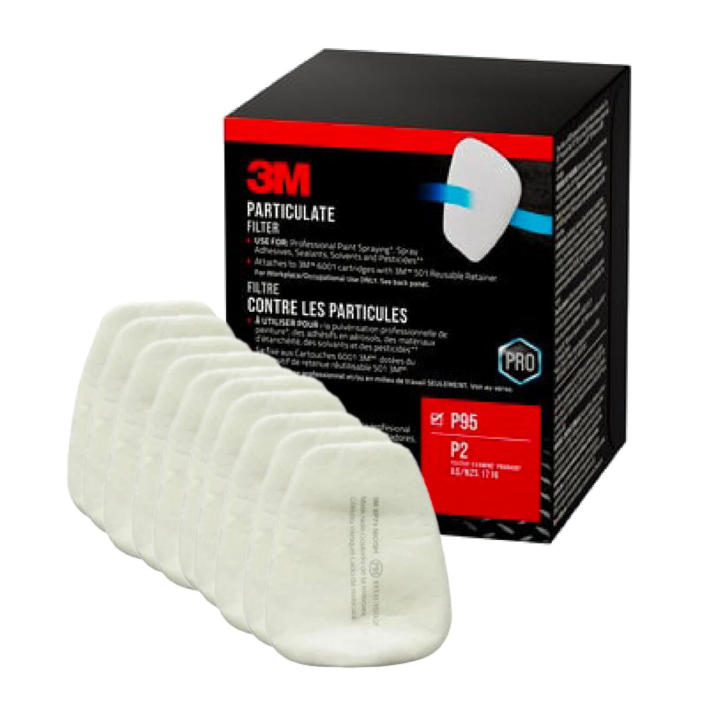 3M Particulate Filter 5P71 P95 pack demonstrates reliable filtration for solids and oil-based aerosols.