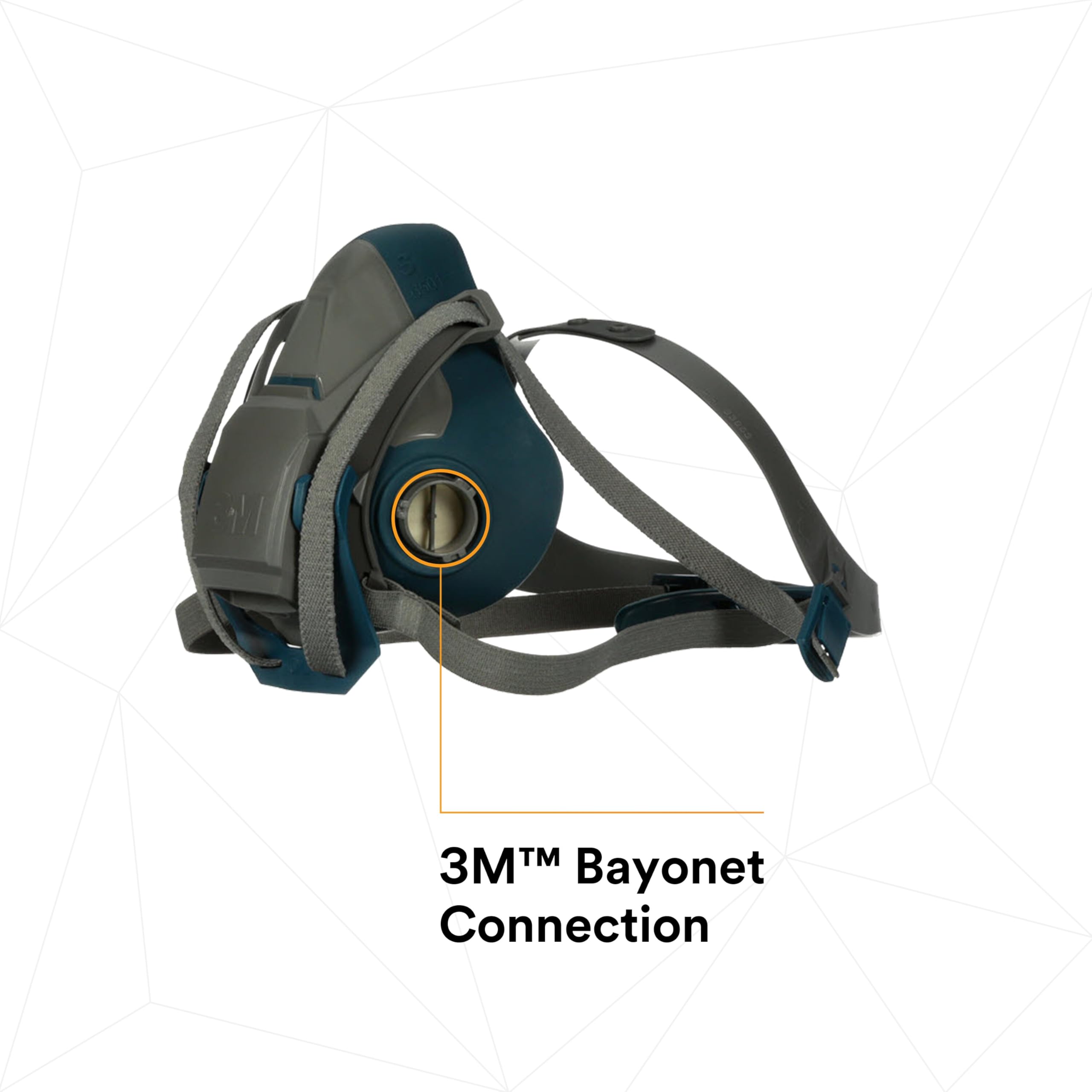 3M Polyester-spandex head strap stretches to fit for all-day wear.
