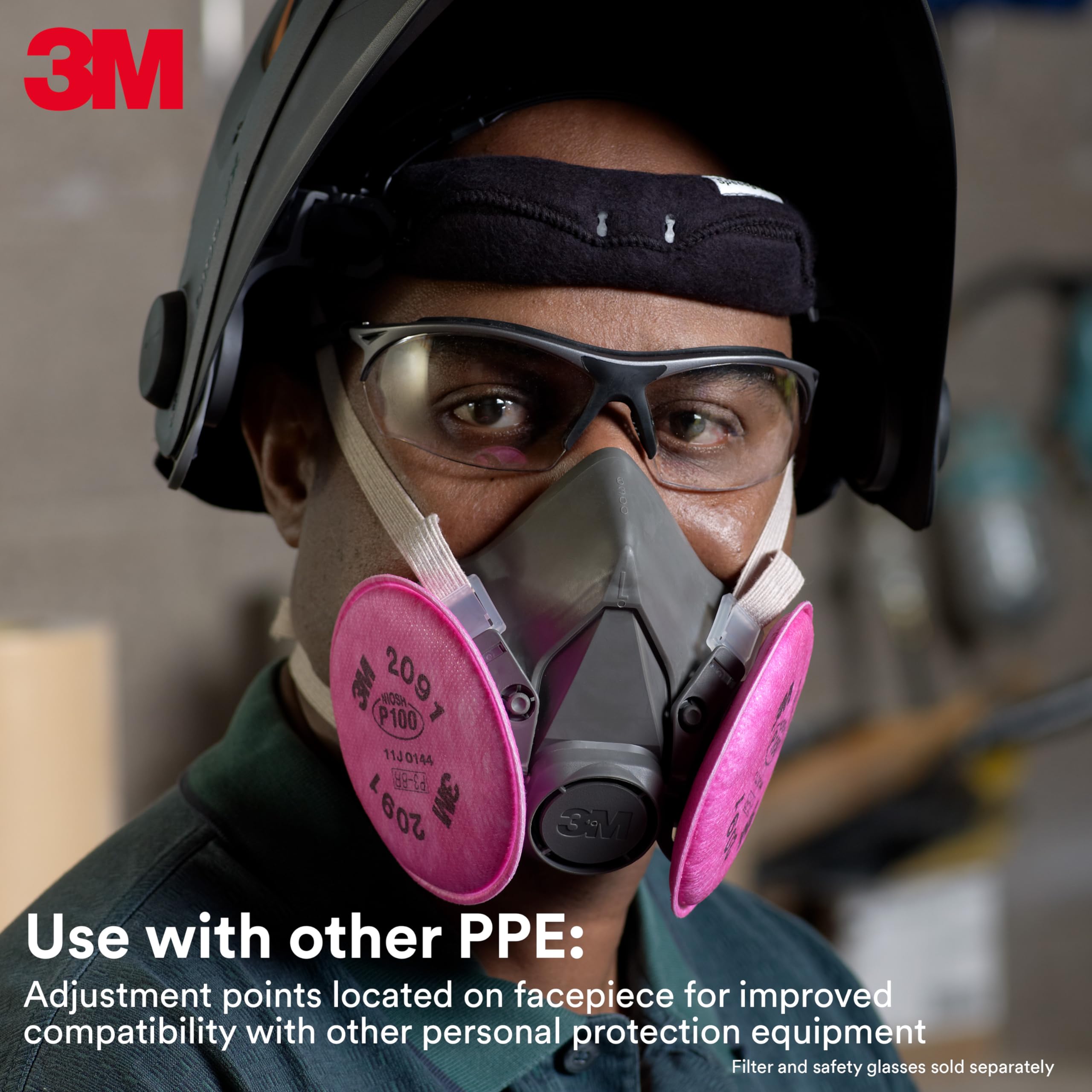 Durable reusable respirator with a storage bag