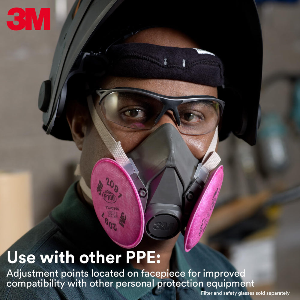 Durable reusable respirator with a storage bag