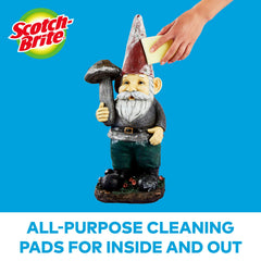 Tile surfaces being refreshed with a 3M Scotch-Brite Dobie non-scratch clean.