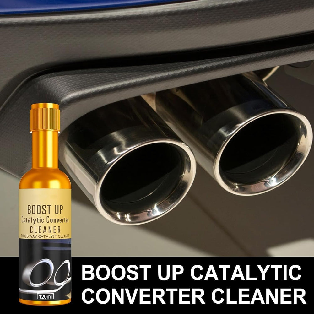 3-Pack Catalytic Converter Cleaner in engine bay illustrating system-wide cleaning.