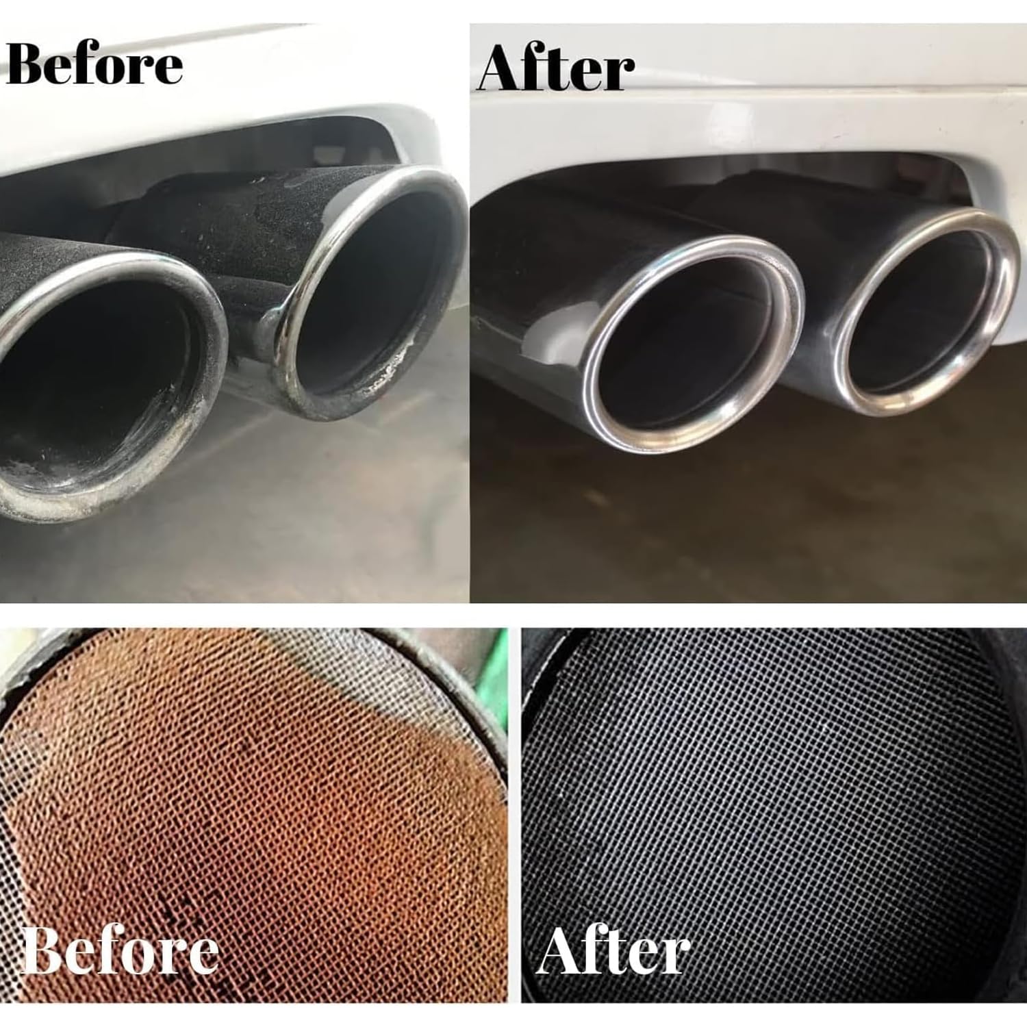 3-Pack Catalytic Converter Cleaner added to fuel tank for cleaner fuel system.