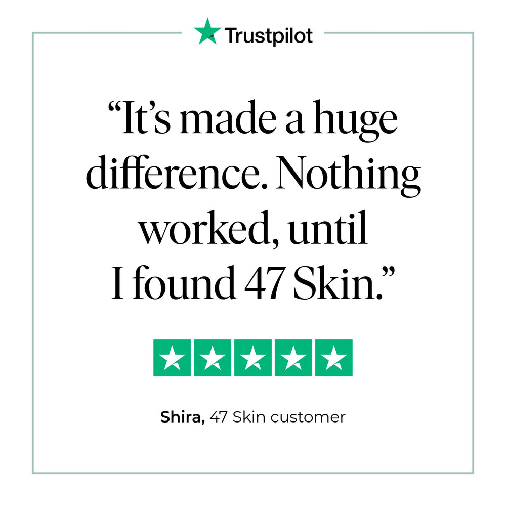 47 Skin travel-friendly packaging keeps formula protected on the go.
