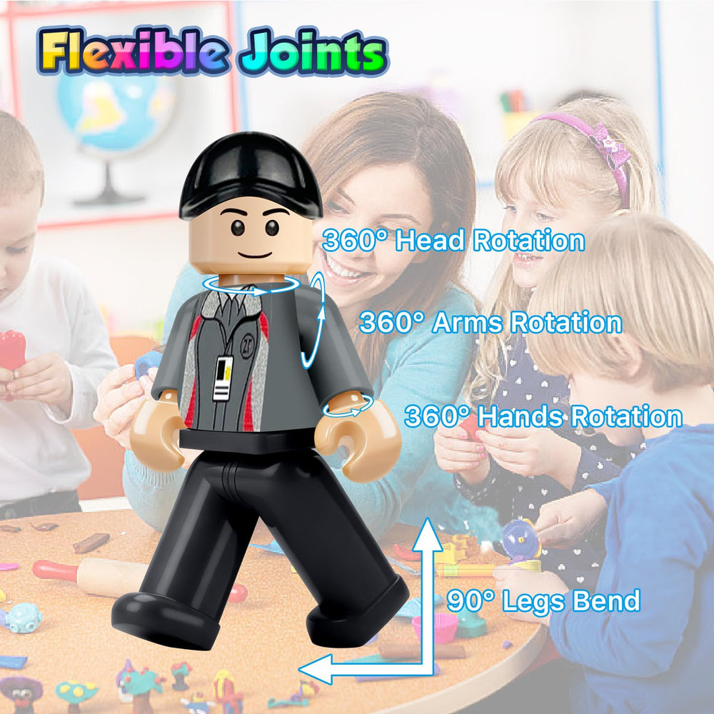 Children receiving 4BEE mini figures as a gift