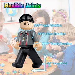Children receiving 4BEE mini figures as a gift