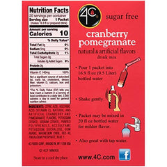 4C Cranberry Pomegranate Stix dissolving in water, delivering sugar-free flavor and a refreshing aroma.