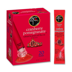 4C Cranberry Pomegranate Stix pack ready for on-the-go hydration with vitamin C.