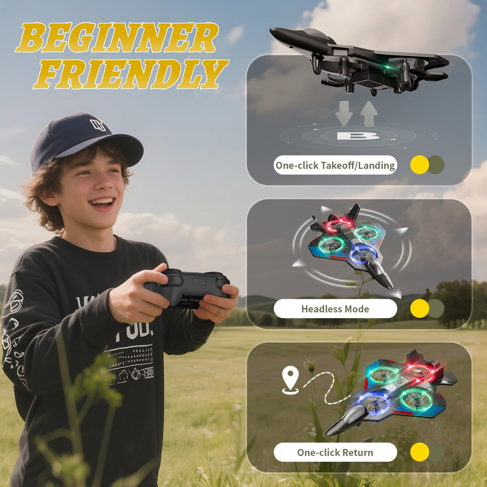 4DRC RC Plane throw-flight-mode showcases auto-start after launch