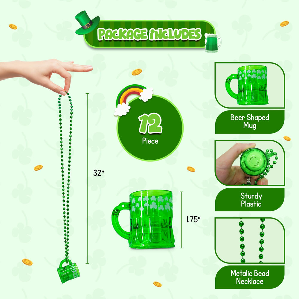 4E's Novelty Irish parade beads for celebration.