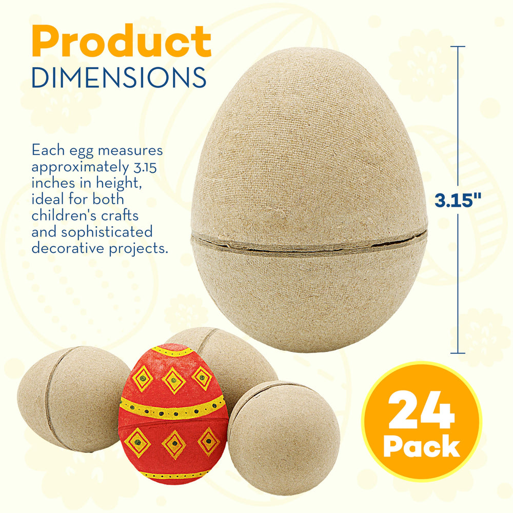 4E's Novelty 12-pack paper mache eggs for kids and adults crafts