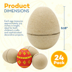 4E's Novelty 12-pack paper mache eggs for kids and adults crafts