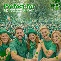 4E's Novelty shamrock tattoos apply easily and last for hours