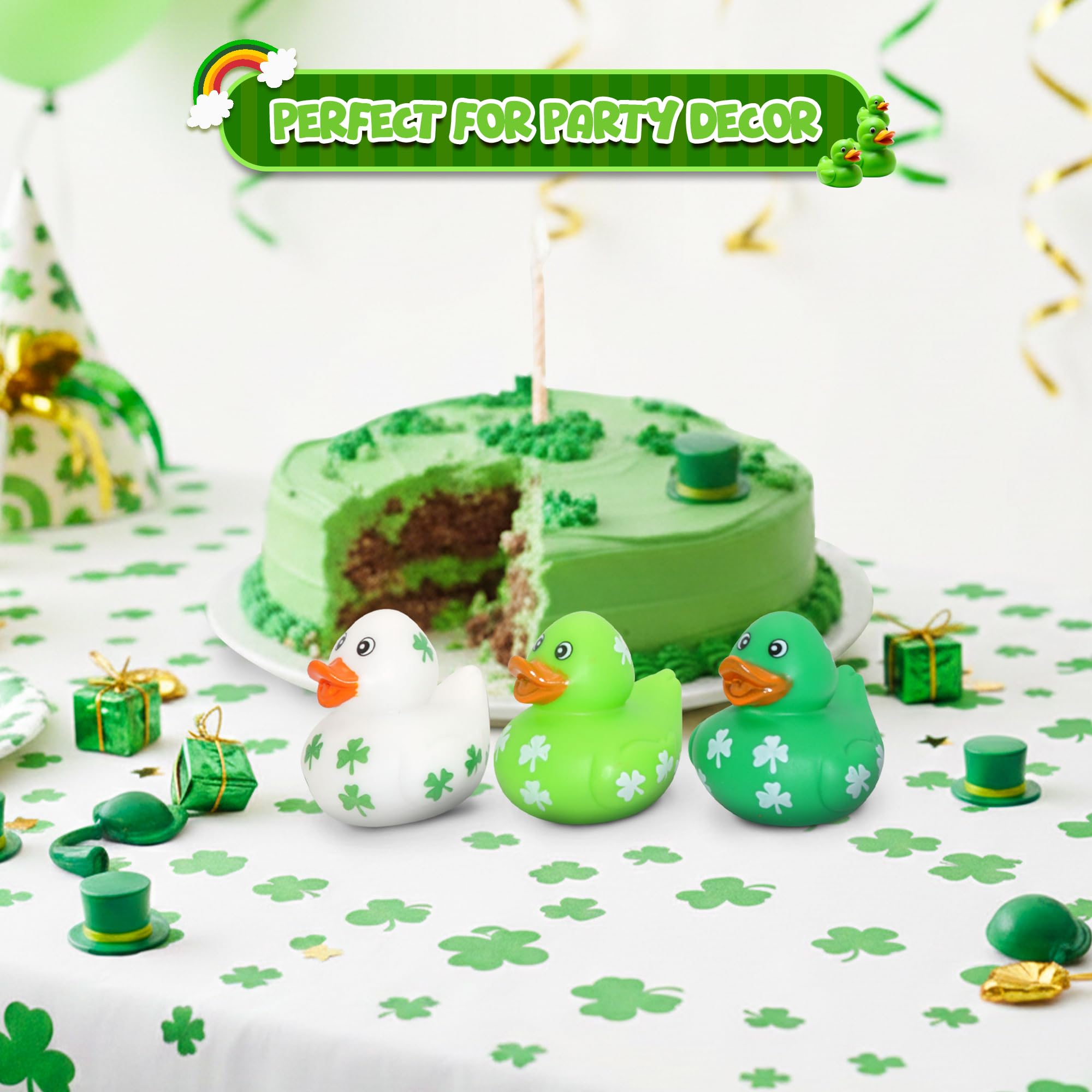 4E's Novelty St Patrick's Day duck for bath time and play