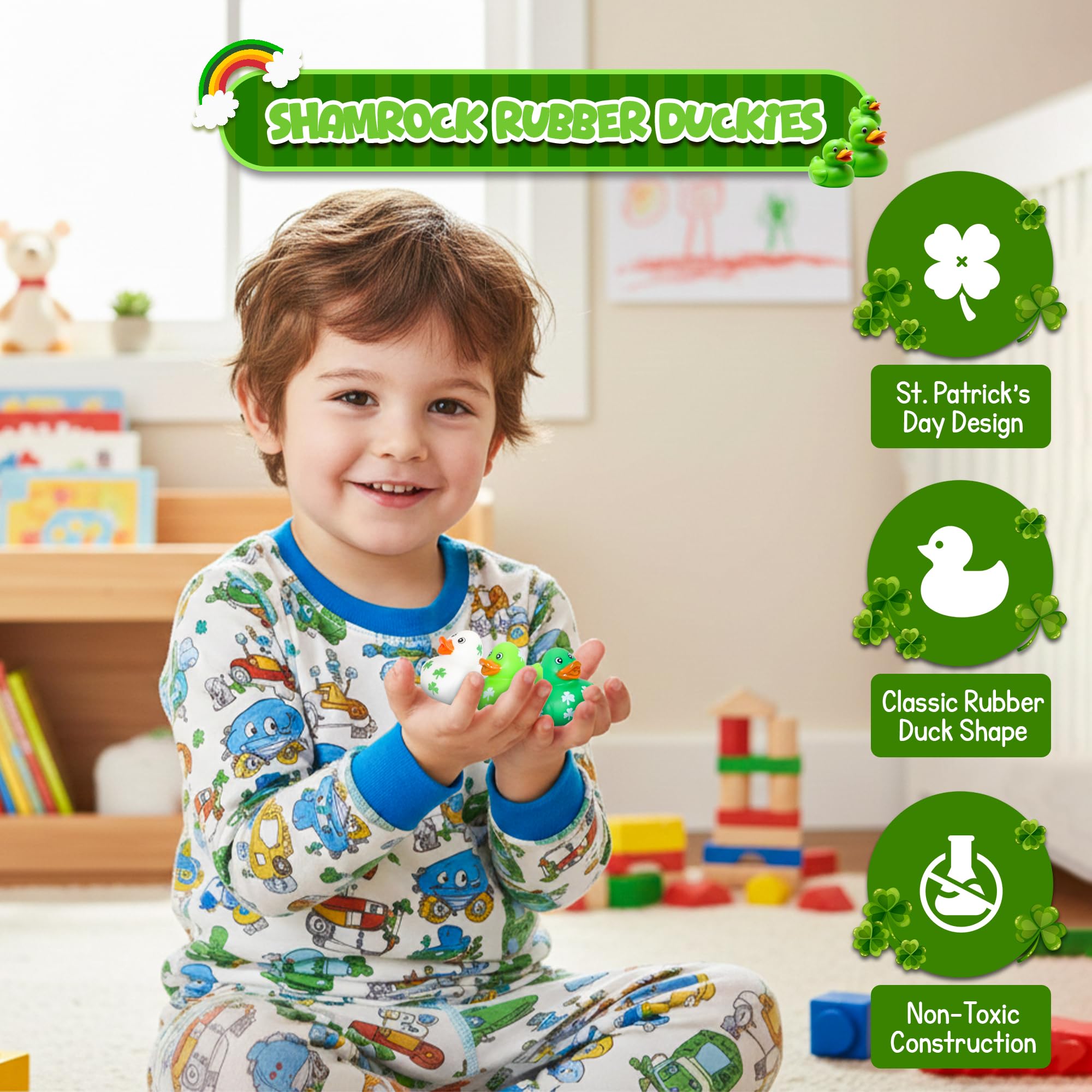 4E's Novelty St Patrick's Day duck gift bag option
