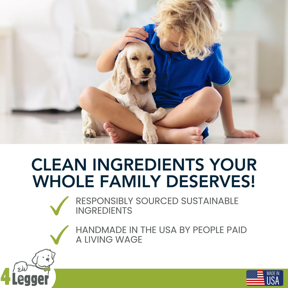 Cruelty-free vegan 4Legger dog shampoo in use