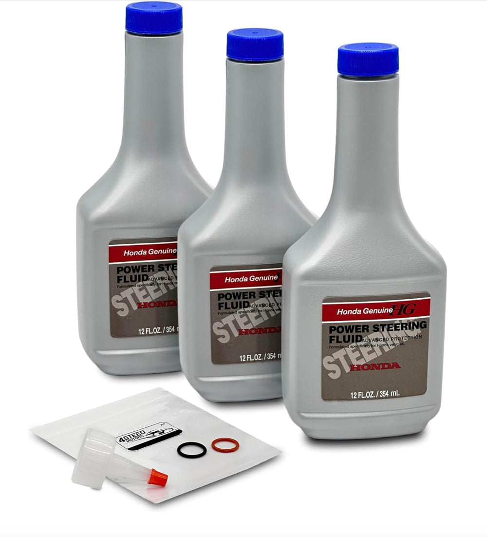 4STEED MOTORS power steering fluid pack with three bottles for easy topping up