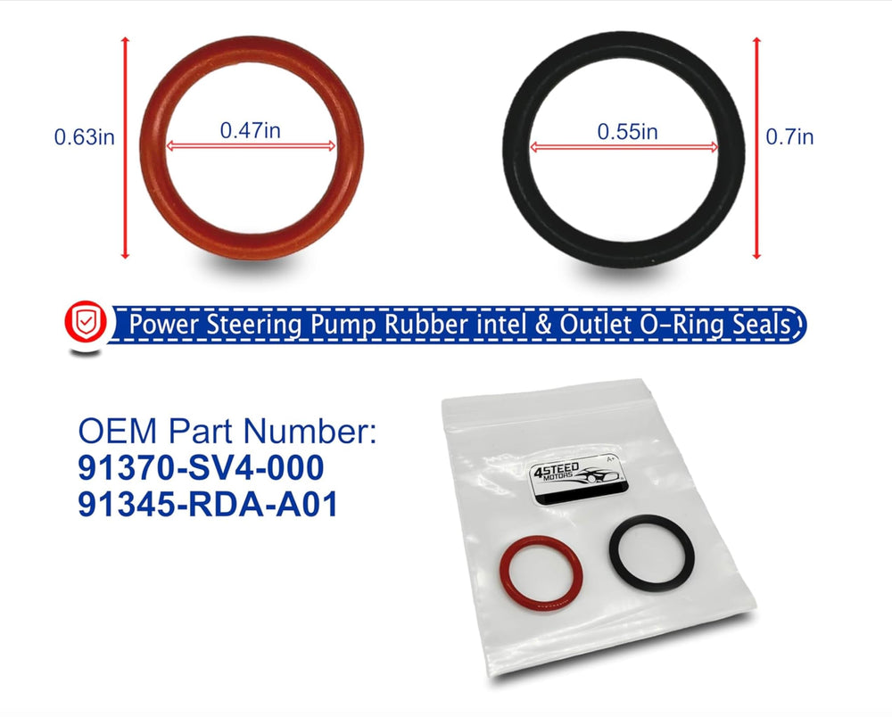 4STEED MOTORS pump outlet O-ring seals detail for leak prevention