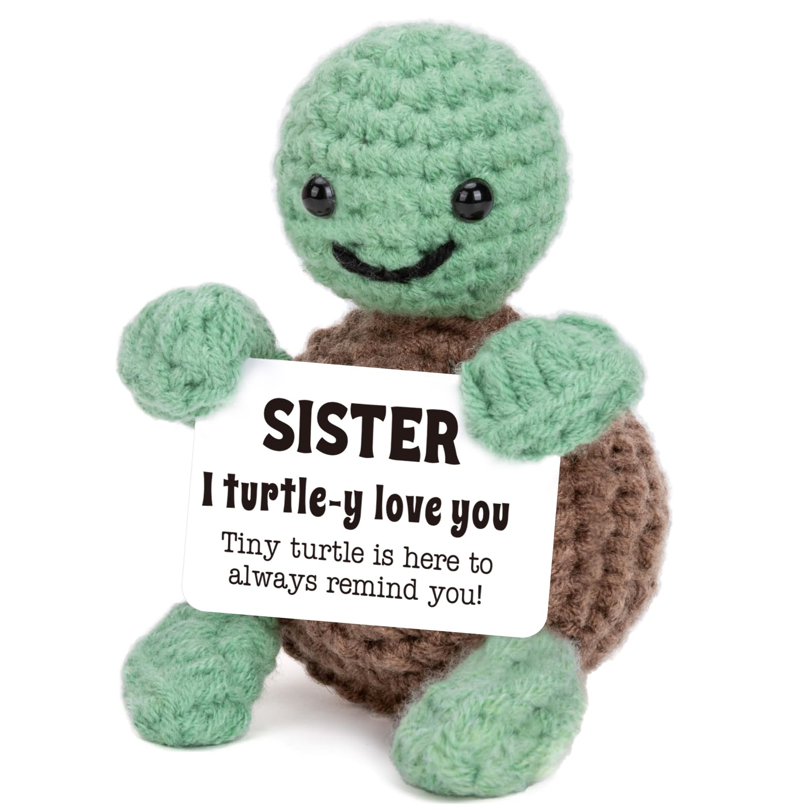 4THFARMES mini funny turtle close-up shows soft yarn texture for cozy gifting