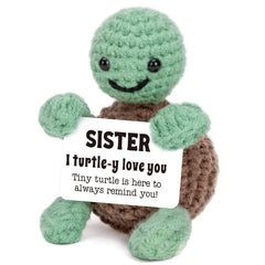 4THFARMES mini funny turtle close-up shows soft yarn texture for cozy gifting