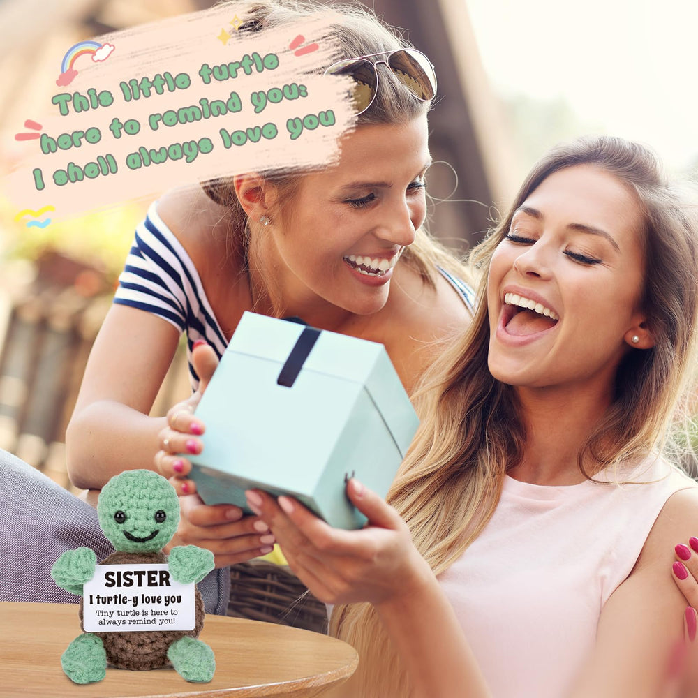 4THFARMES mini funny turtle gift-packaging pairs with card