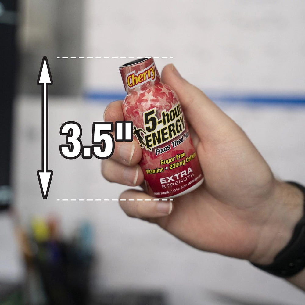 5-hour ENERGY gym bag shot, convenient pre-workout or study support