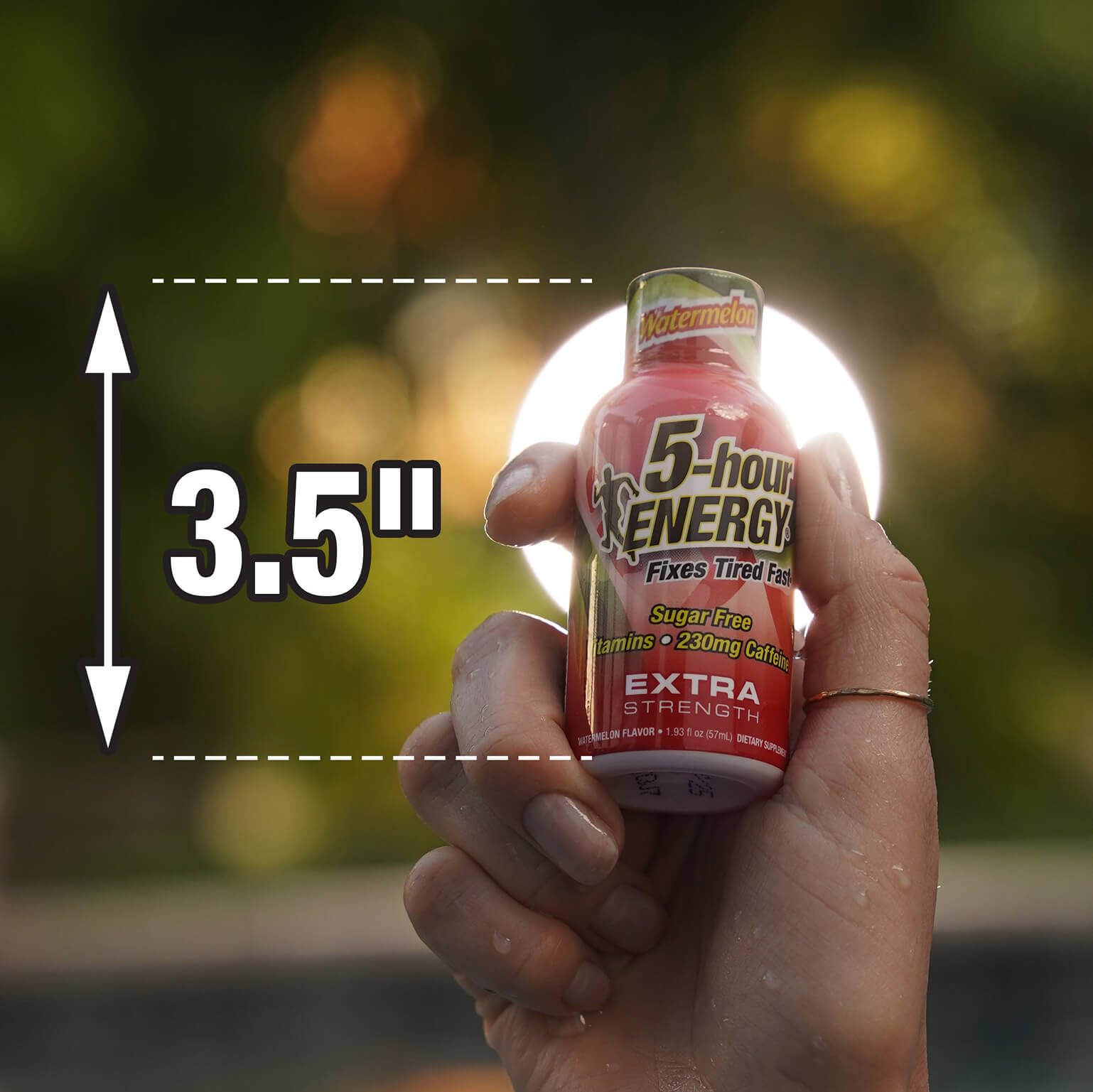 5-hour ENERGY Watermelon shot in a gym bag for workouts.