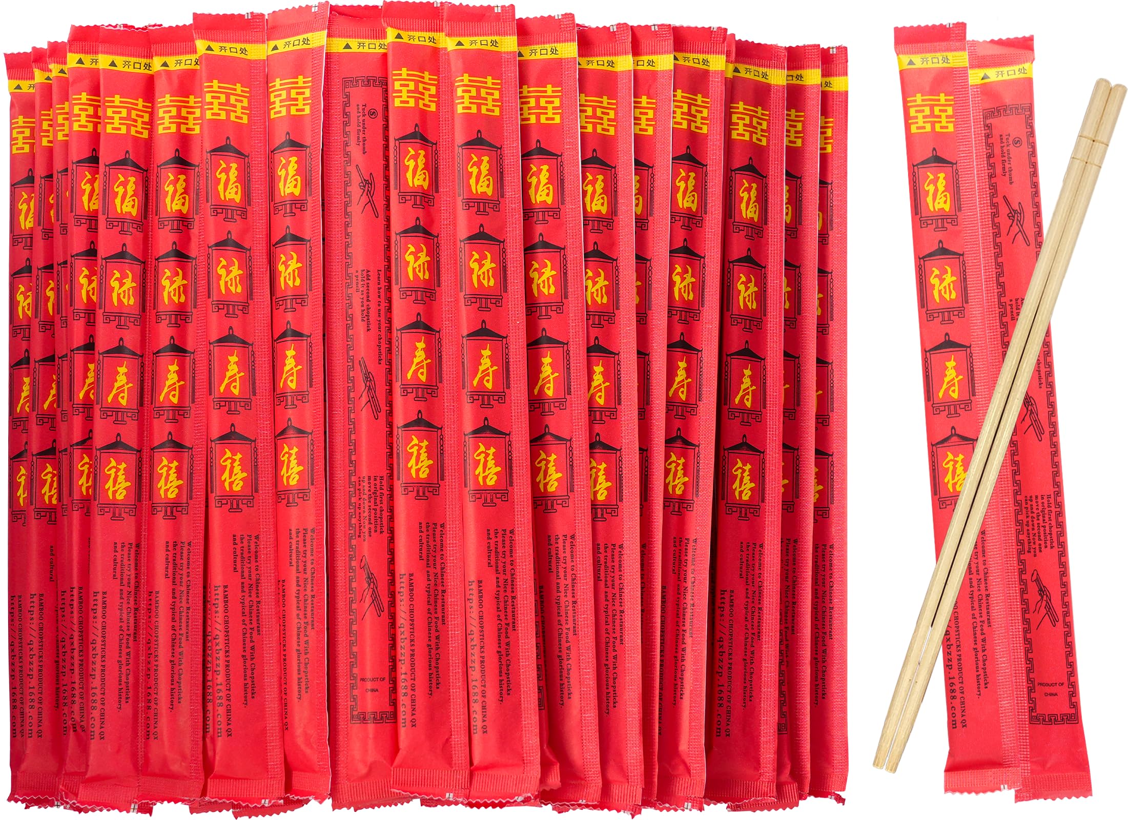 52USA 9-inch bamboo chopsticks for sushi and noodles