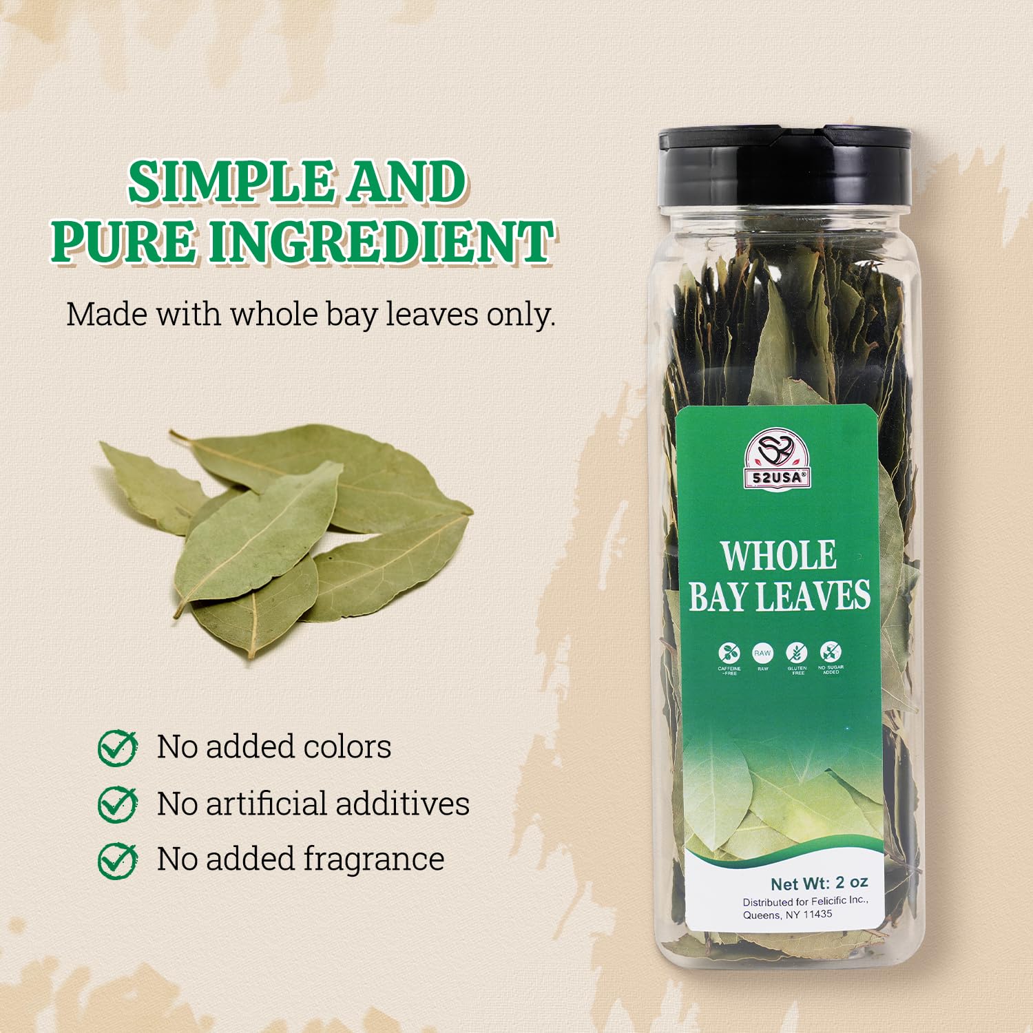 52USA Bay Leaves added to simmering soup for depth and aroma.