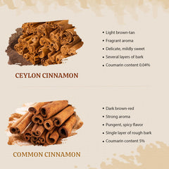 52USA Ceylon cinnamon sticks add warm spice to baked desserts