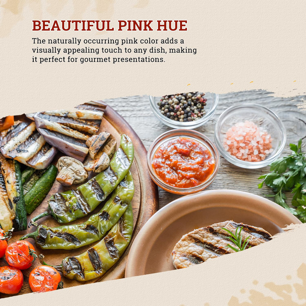 52USA Himalayan pink salt finishing salt adds gourmet touch.