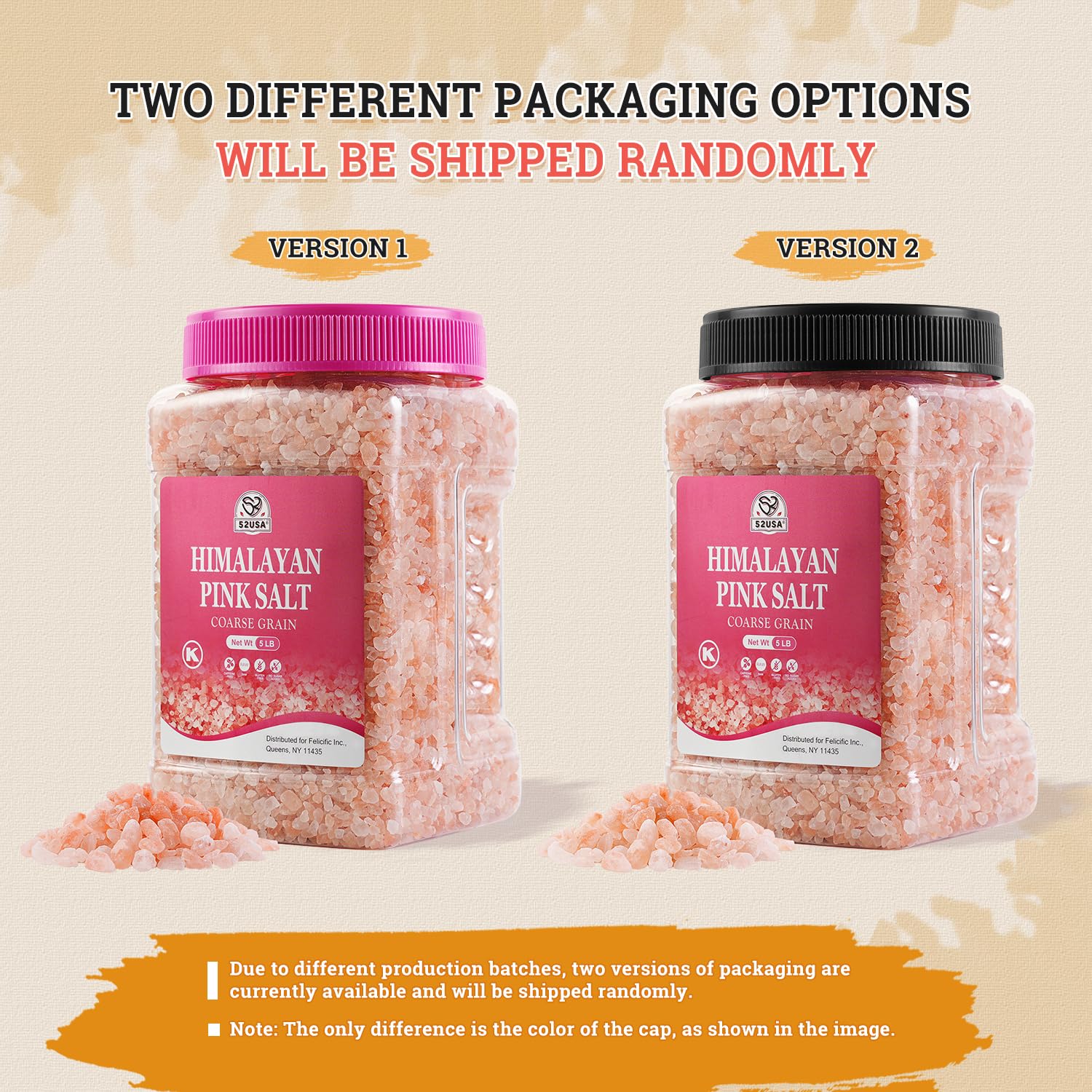 52USA Himalayan pink salt kitchen dispenser for easy seasoning.