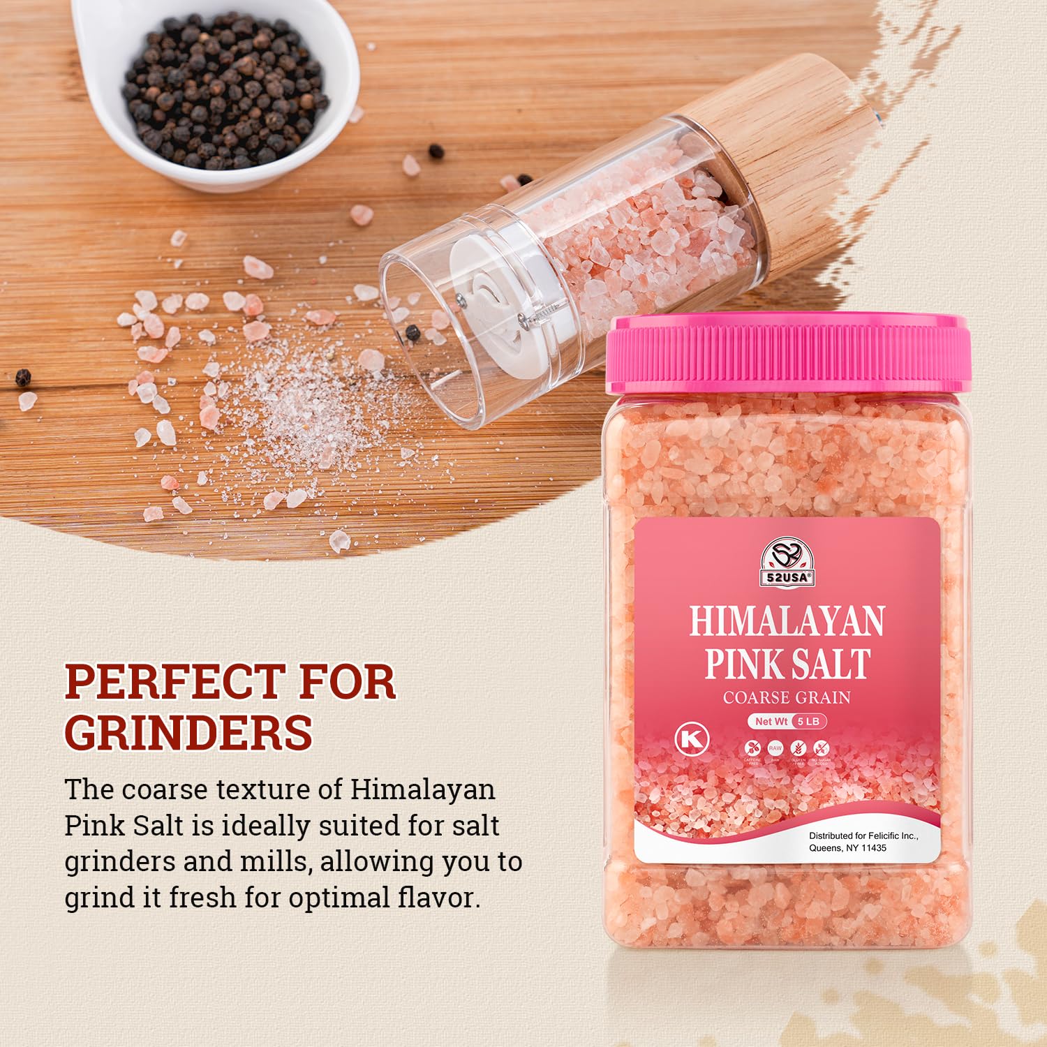 52USA Himalayan pink salt supports paleo and keto diets.