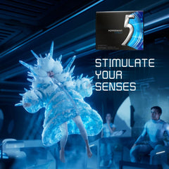 5 GUM Peppermint Cobalt individually-wrapped sticks keep freshness on the go