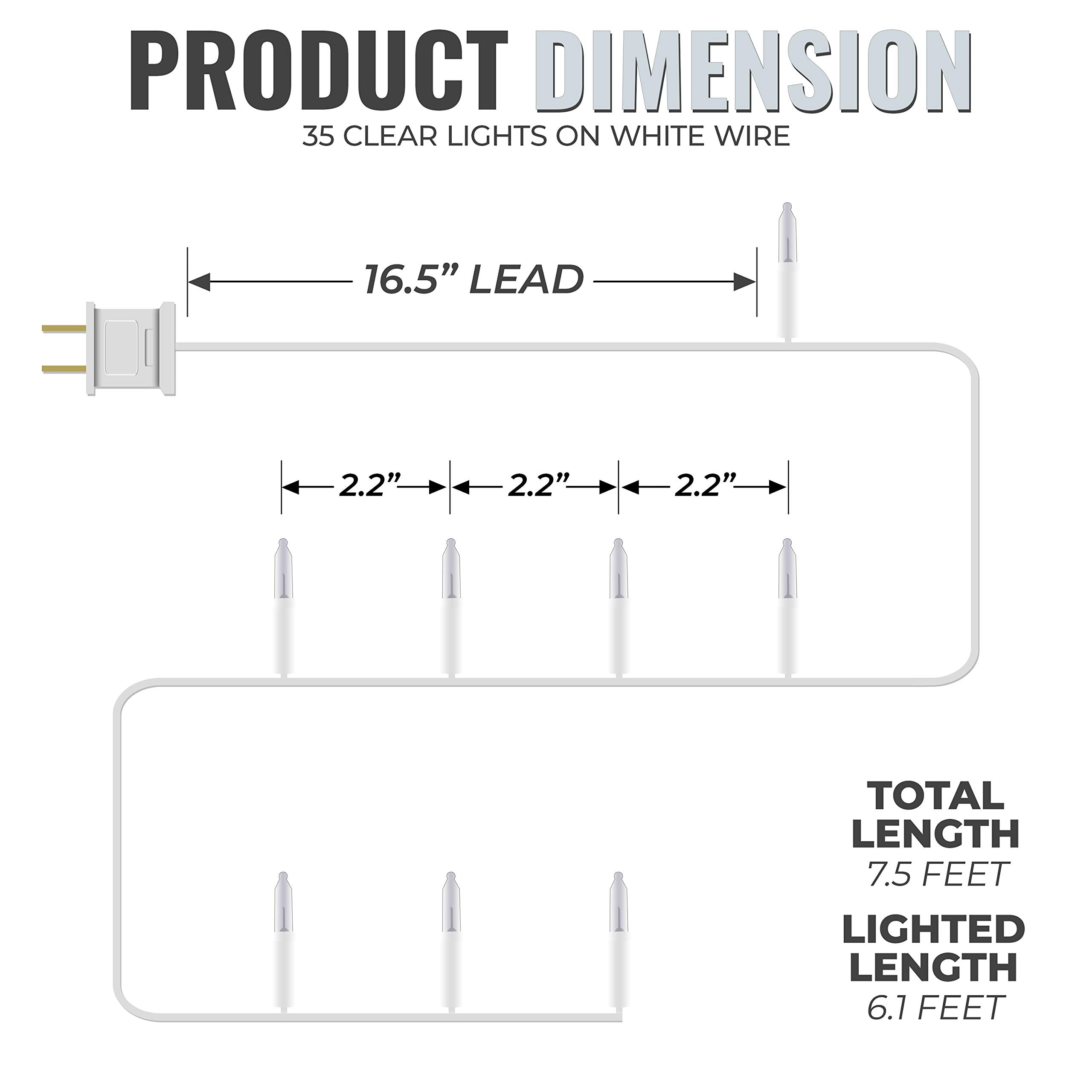 612 Vermont 6.1-foot lighted length with 2.2-inch bulb spacing