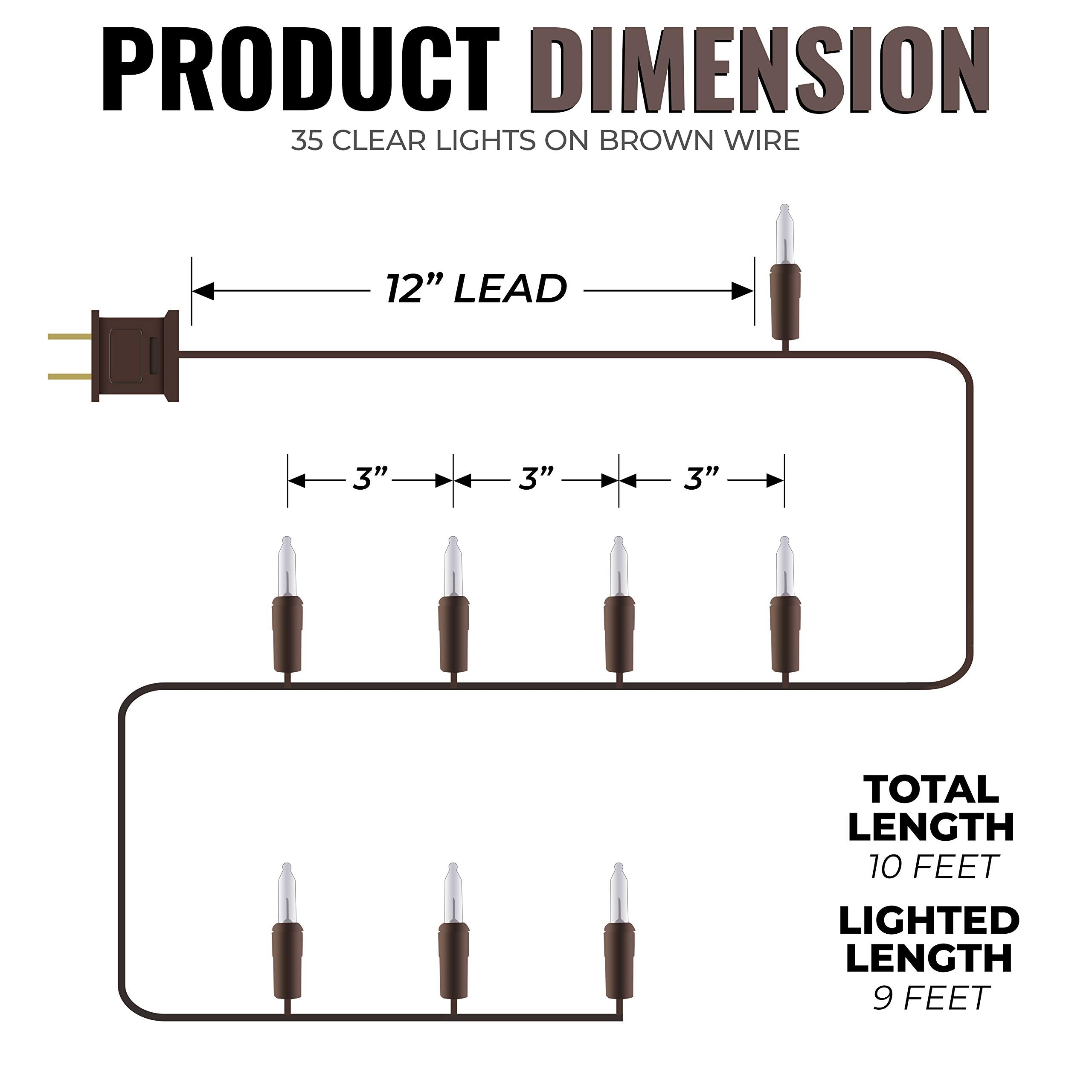 612 Vermont nine-foot lighted length with 3-inch bulb spacing for even coverage
