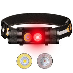 77outdoor H25LR front view headlamp for hands-free lighting during outdoor activities