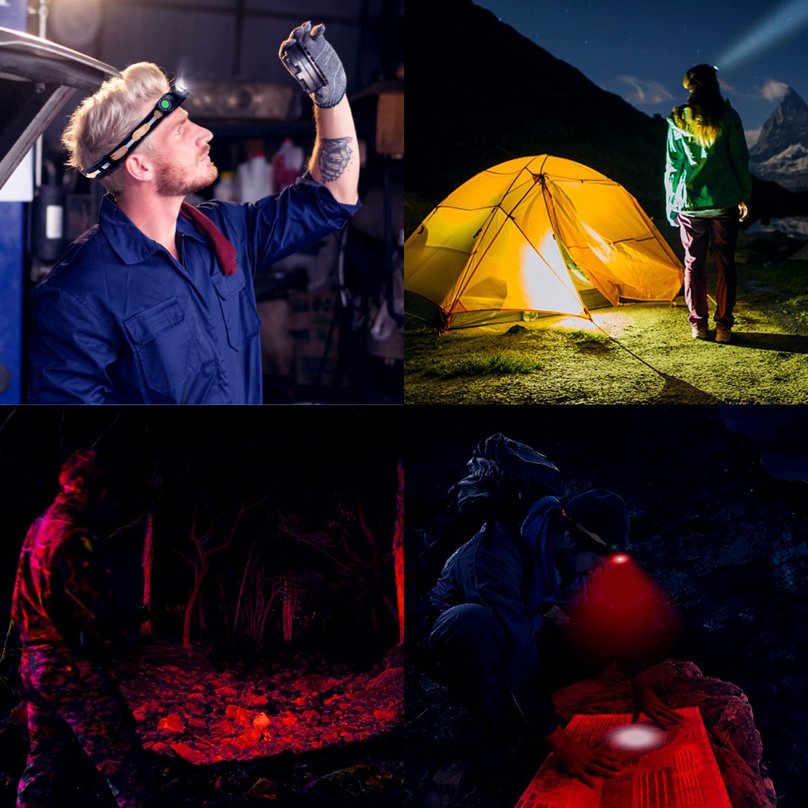 77outdoor H25LR package contents include headlamp, battery, USB-C cable, manual