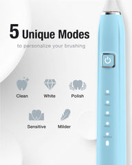 7AM2M brush heads W-shape for thorough cleaning of gums and hard-to-reach areas.