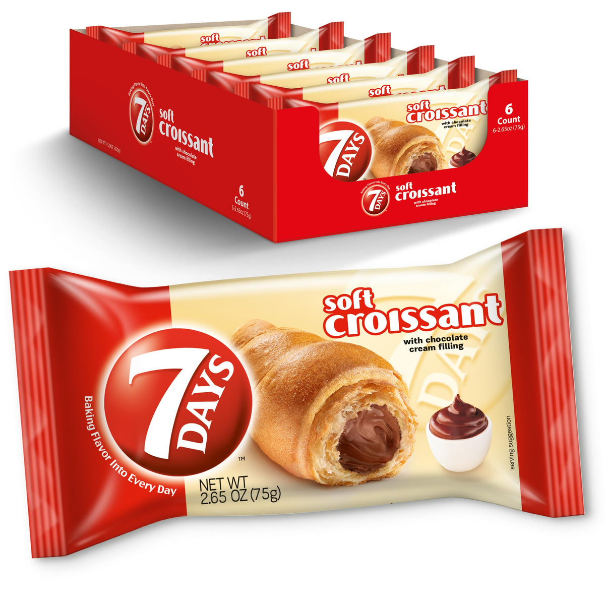 7 Days soft chocolate croissant pack6 ready for quick breakfast on the go