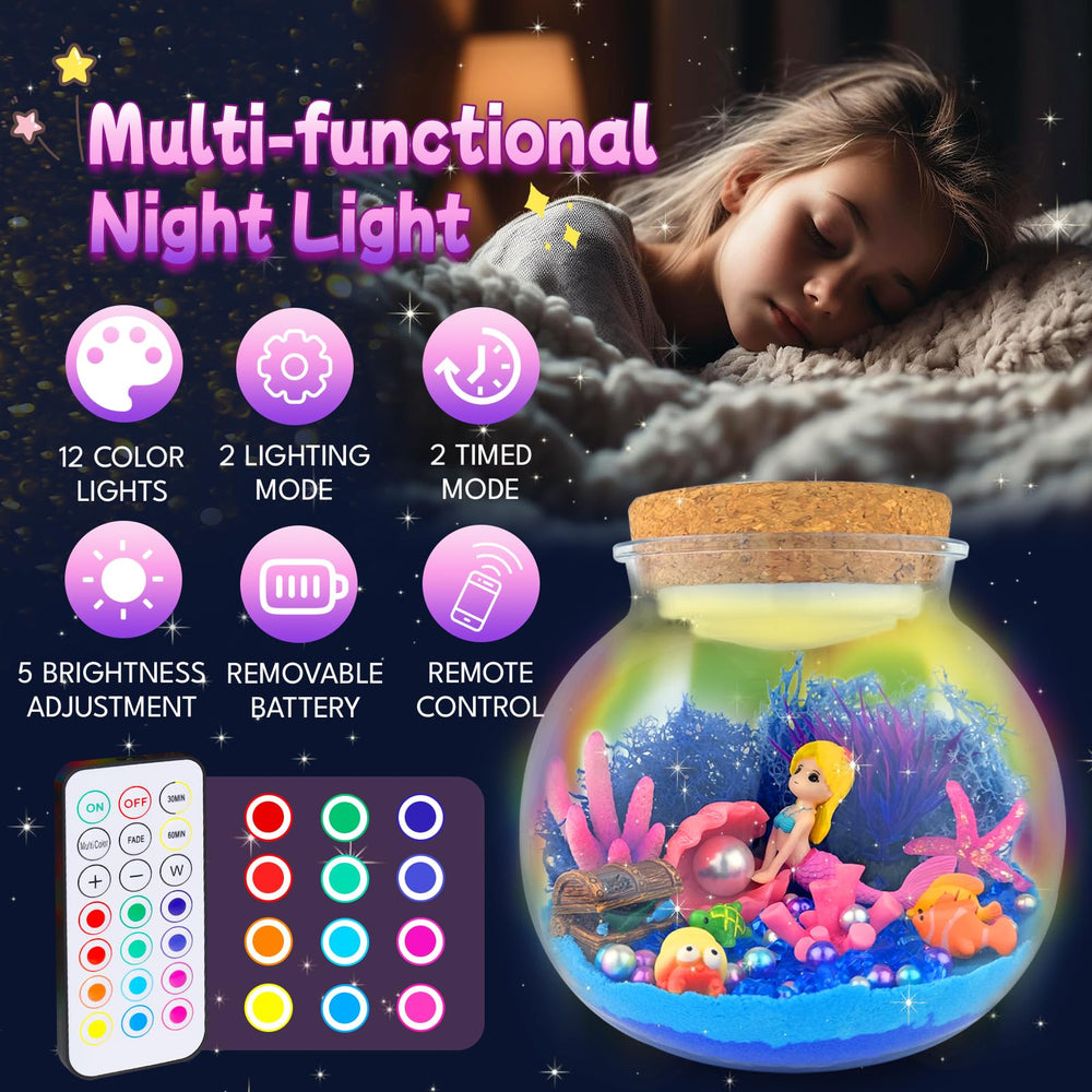 7july mermaid night-light unit provides soothing ambiance for bedtime and relaxation