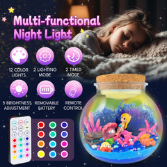 7july mermaid night-light unit provides soothing ambiance for bedtime and relaxation