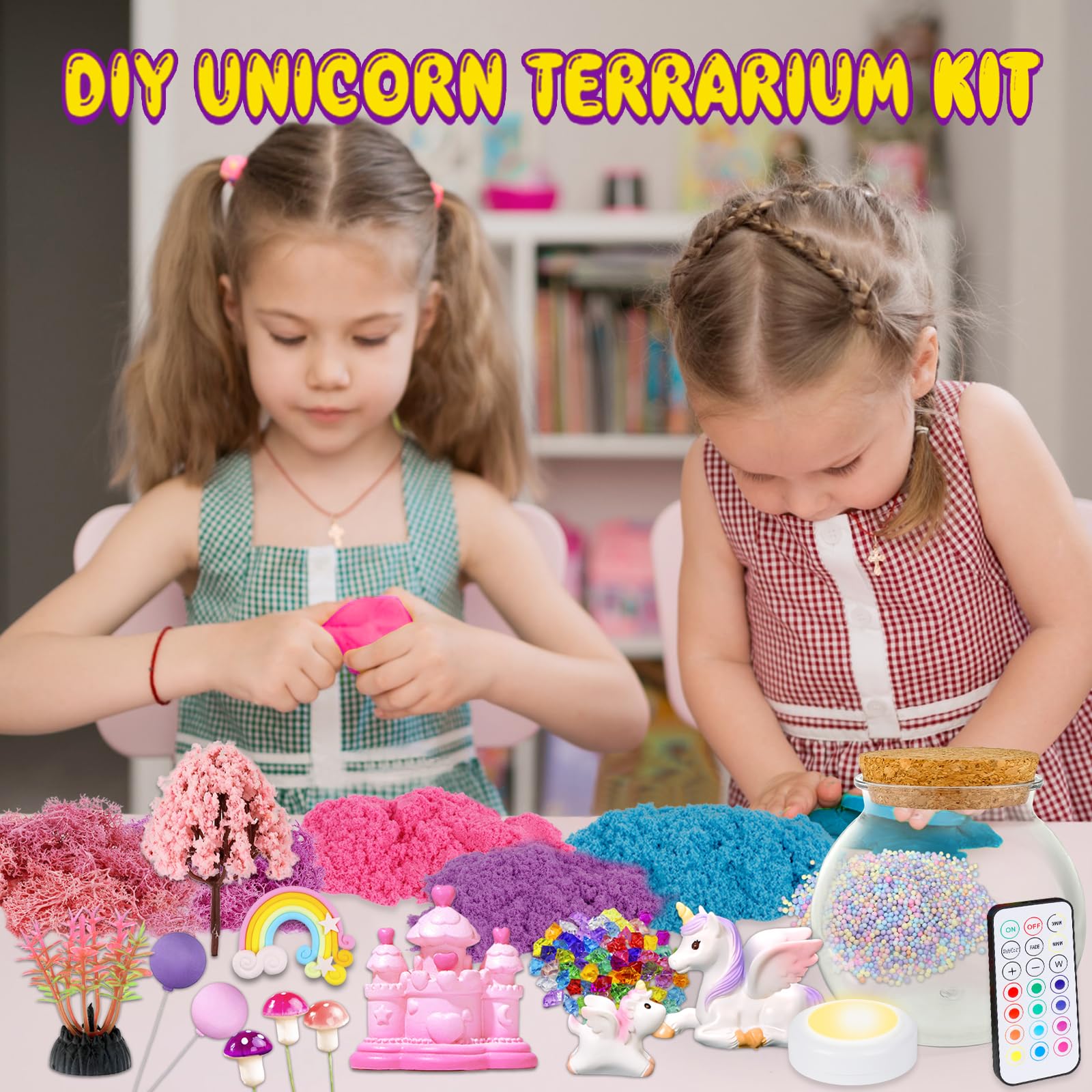 7july Unicorn Terrarium LED light with remote control for color options