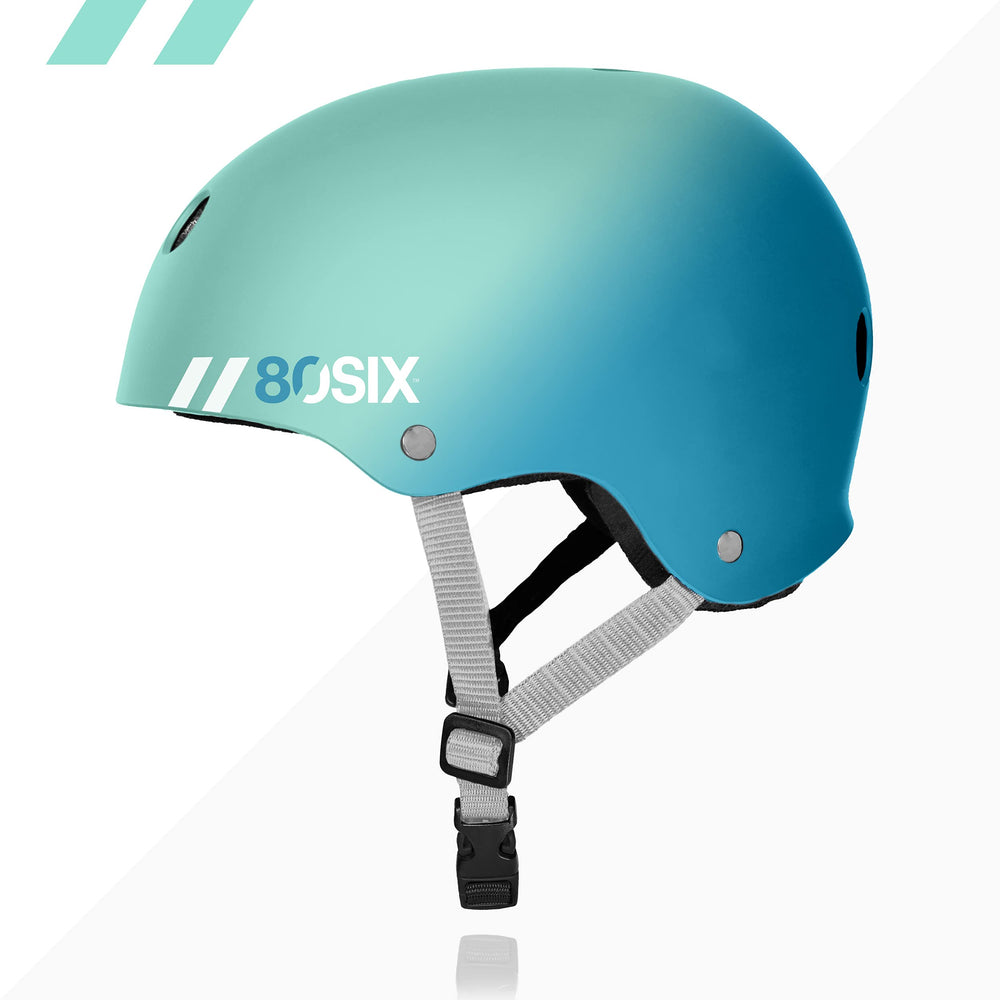 80Six multisport helmet back view highlighting durable shell