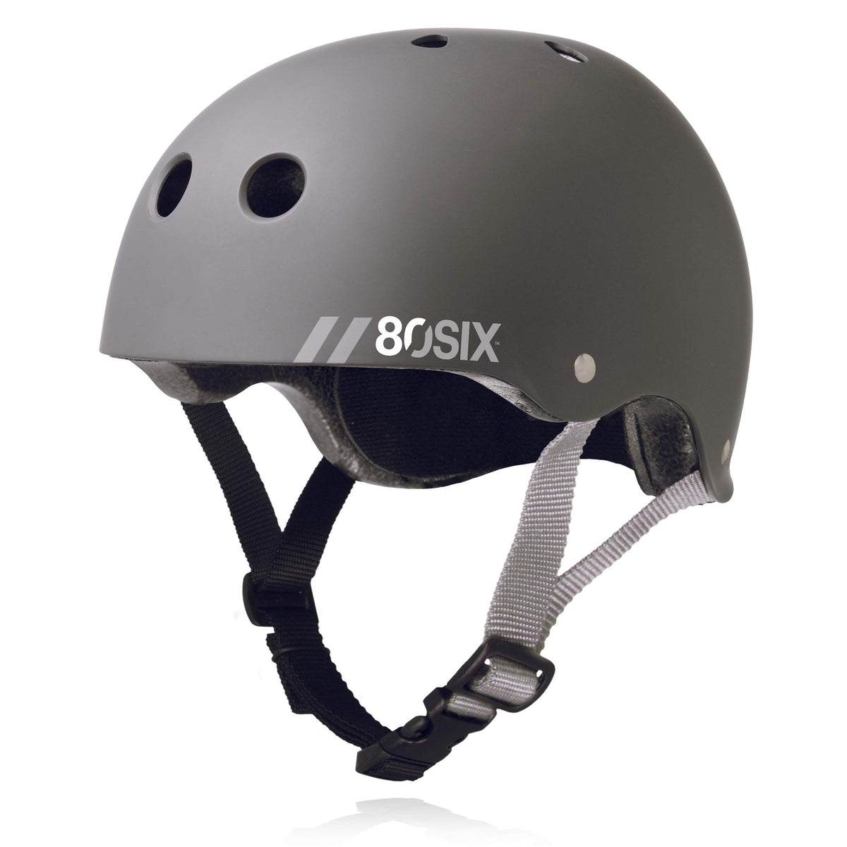 80Six triple-certified multisport helmet front view for versatile protection during active rides.
