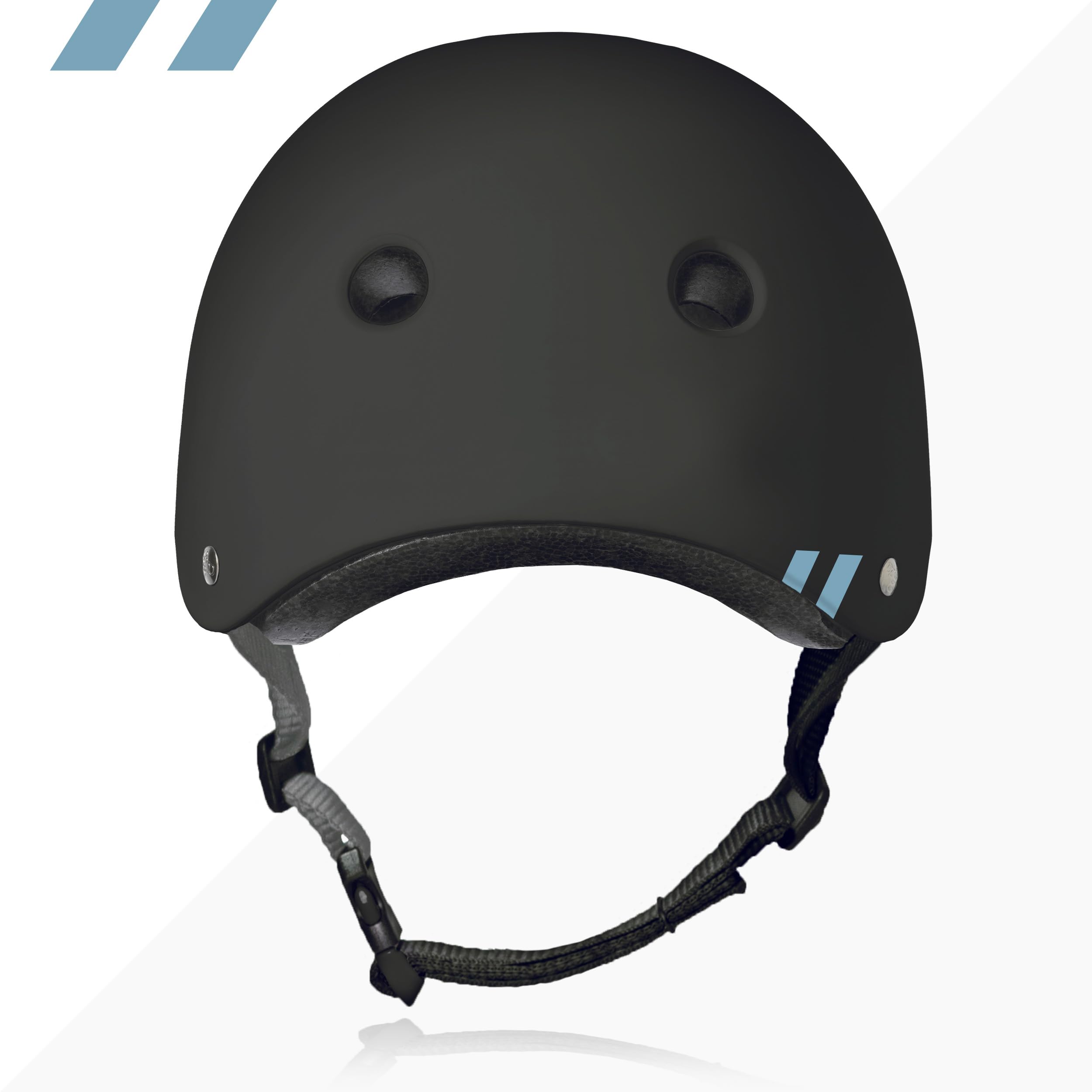 80Six multisport helmet side view showing adjustable chin strap for secure fit