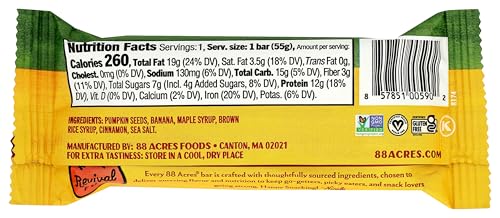 88 Acres Banana Bread Protein Bar on-the-go display for busy days.