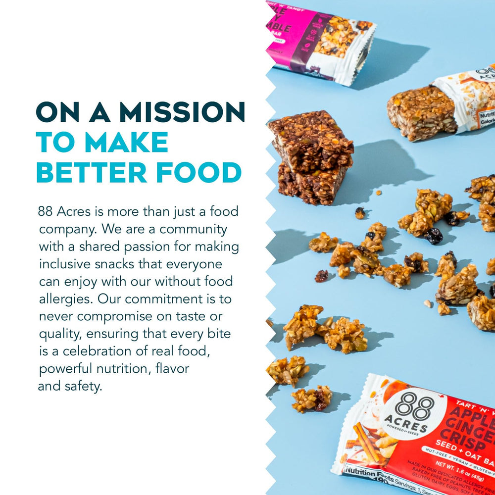 88acres Bars in Backpack: grab-and-go snack for school, gym, or travel.
