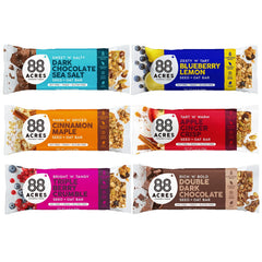 88acres Variety Pack Bars Box: convenient, individually wrapped snacks for school and on-the-go.