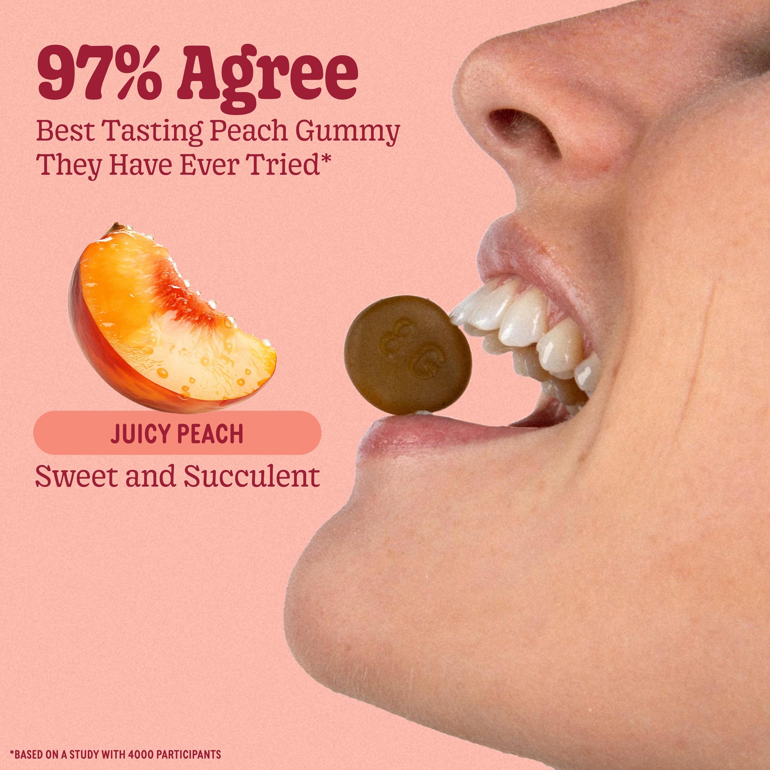 8Greens Peach Gummies family-friendly bottle, suitable for kids' daily greens.